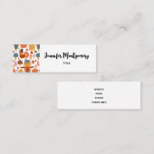 七面鳥とかかし感謝祭パターン スキニー名刺 (正面/裏面)