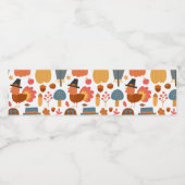 七面鳥とかかし感謝祭パターン ペットボトルラベル (シングルラベル)