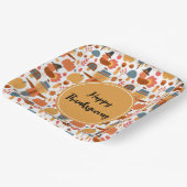 七面鳥とかかし感謝祭パターン ペーパープレート (傾斜あり)