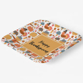 七面鳥とかかし感謝祭パターン ペーパープレート (傾斜あり)