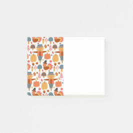 七面鳥とかかし感謝祭パターン ポストイット