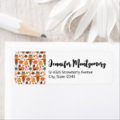 七面鳥とかかし感謝祭パターン ラベル (インサイチュ)