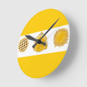 七面鳥とパイの丸い壁時計 ラウンド壁時計 (傾斜)