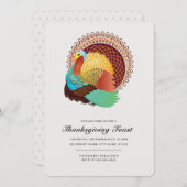 七面鳥と感謝祭の宴 招待状 (正面/裏面)
