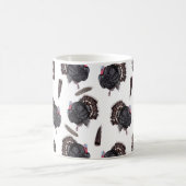 七面鳥と羽 – ホワイトコーヒーマグ コーヒーマグカップ (中央)