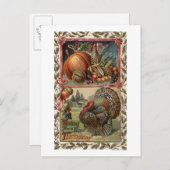 七面鳥と農産物 #2 ポストカード (正面/裏面)