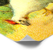 七面鳥と鶏の芸術 ポスター (角)