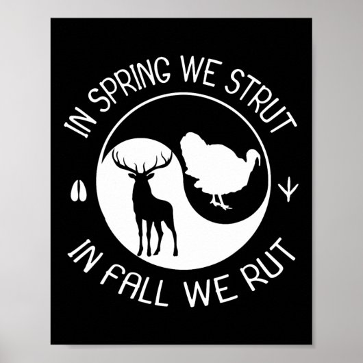 七面鳥と鹿の狩りハンター ポスター (正面)