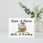 七面鳥に乗る馬を救う ポストカード (スタンド正面)
