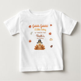 七面鳥のおたんじょうびおめでとう ベビーTシャツ