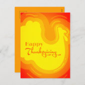 七面鳥のかわいい感謝祭 シーズンポストカード (正面/裏面)