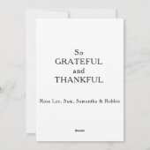 七面鳥のぐらつき七面鳥おもしろい感謝祭 シーズンカード (裏面)