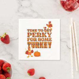 七面鳥のための感謝祭パーキー スタンダードカクテルナプキン