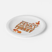 七面鳥のための感謝祭パーキー ペーパープレート (アングル)