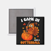 七面鳥のようにぽっちゃり入場 Funny Happy Thanksgivi マグネット (正面/裏面)