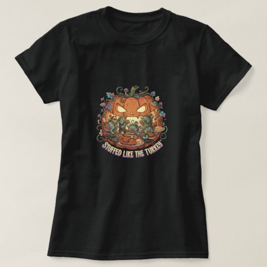 七面鳥のように腹いっぱい Tシャツ (デザイン正面)