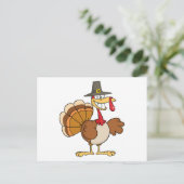 七面鳥のキャラクター ポストカード (スタンド正面)