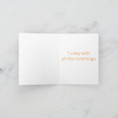 七面鳥のクリスマス カード (内部)