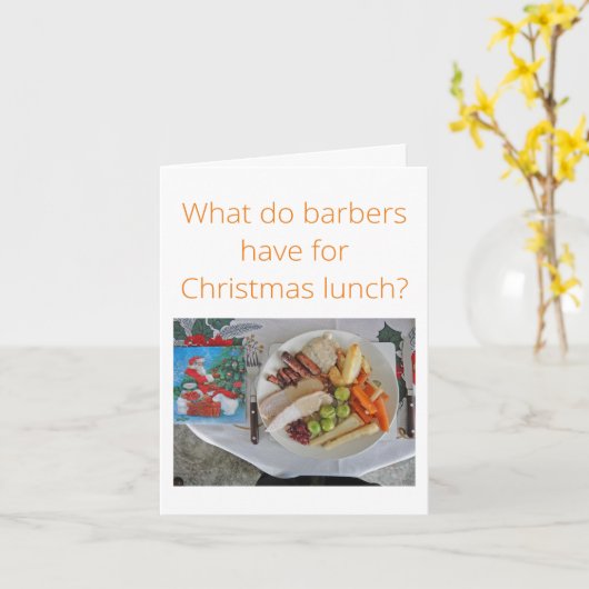 七面鳥のクリスマス カード (黄色い花)