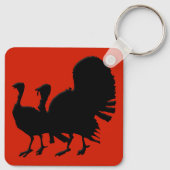 七面鳥のシルエット キーホルダー (裏面)
