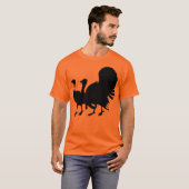 七面鳥のシルエット Tシャツ (正面フル)