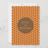 七面鳥のフラットカードと封筒 Thanksgiving Turkey Flat Card with サンキューカード (裏面)