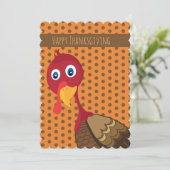 七面鳥のフラットカードと封筒 Thanksgiving Turkey Flat Card with サンキューカード (スタンド正面)