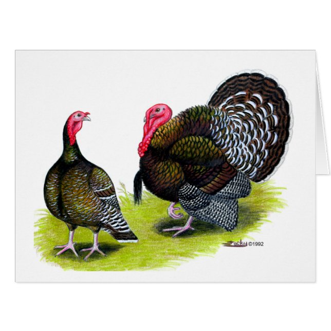 七面鳥のブロッド・ブロンズ (正面横)