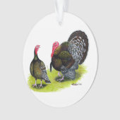 七面鳥のブロッド・ブロンズ オーナメント (正面)