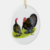 七面鳥のブロッド・ブロンズ セラミックオーナメント (右)