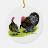 七面鳥のブロッド・ブロンズ セラミックオーナメント (正面)