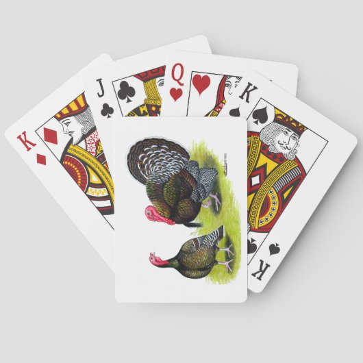 七面鳥のブロッド・ブロンズ トランプ (裏面)