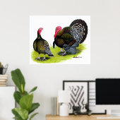 七面鳥のブロッド・ブロンズ ポスター (ホームオフィス)