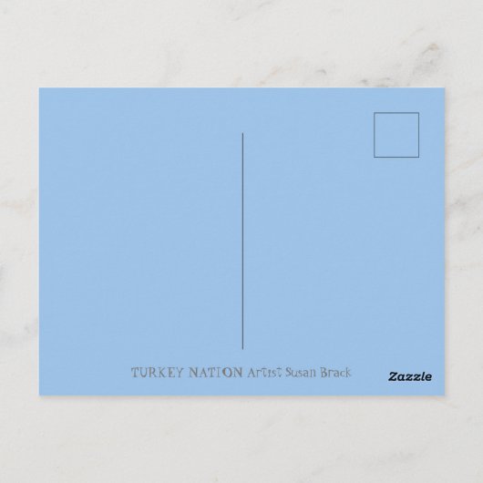 七面鳥の国アメリカ感謝政治おもしろい ポストカード (裏面)