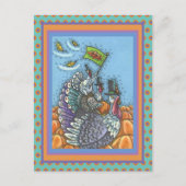 七面鳥の国アメリカ感謝政治おもしろい ポストカード (正面)