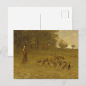 七面鳥の少女 ポストカード (正面/裏面)