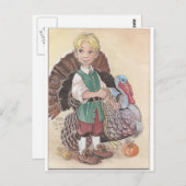 七面鳥の少年 ポストカード (正面/裏面)