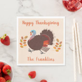 七面鳥の幸せな感謝祭 スタンダードランチョンナプキン (インサイチュ)