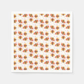 七面鳥の感謝のパターン スタンダードカクテルナプキン (正面)