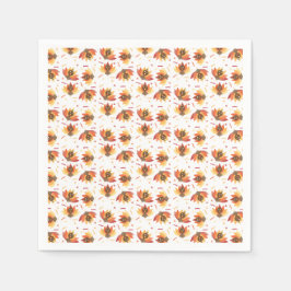 七面鳥の感謝のパターン スタンダードカクテルナプキン