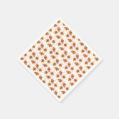 七面鳥の感謝のパターン スタンダードカクテルナプキン (角)