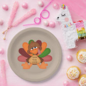 七面鳥の感謝祭が揺れるまで、かわいい杯 ペーパープレート (パーティー)