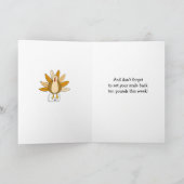 七面鳥の感謝祭におもしろい浴び飲よう カード (内部)