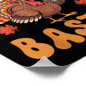 七面鳥の感謝祭を浴びせおもしろいる ポスター (角)