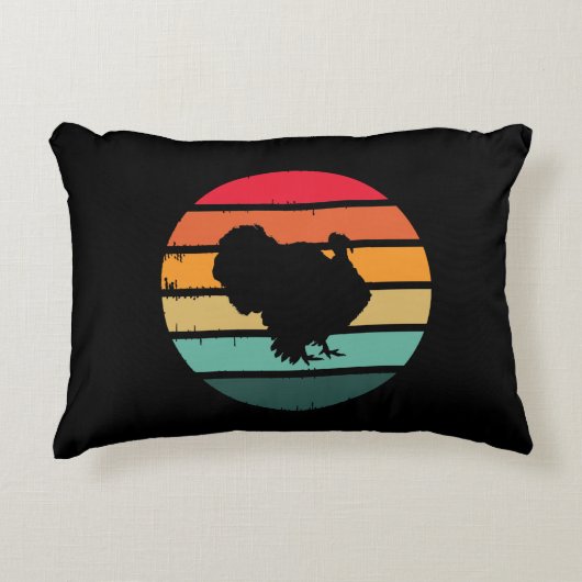 七面鳥の感謝祭動揺してヴィンテージ アクセントクッション (正面)