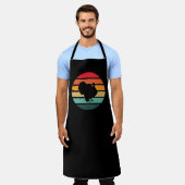 七面鳥の感謝祭動揺してヴィンテージ エプロン (着用した状態)