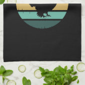 七面鳥の感謝祭動揺してヴィンテージ キッチンタオル (折り畳み)