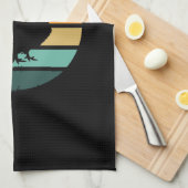 七面鳥の感謝祭動揺してヴィンテージ キッチンタオル (四つ折り)