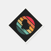 七面鳥の感謝祭動揺してヴィンテージ スタンダードカクテルナプキン (角)