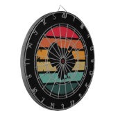 七面鳥の感謝祭動揺してヴィンテージ ダーツボード (正面左)